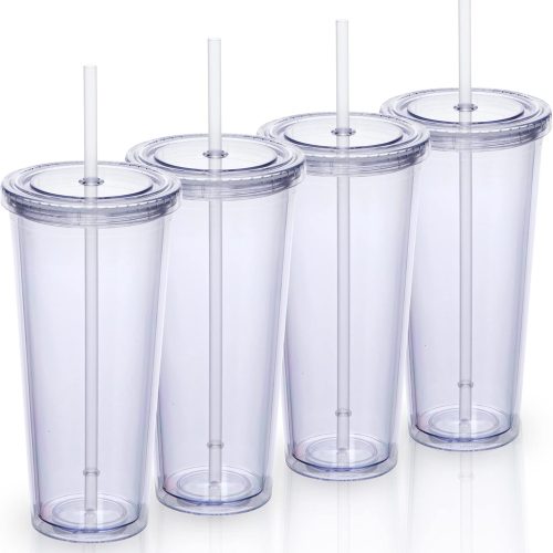 Travel Tumblers Coffee Cup with Double Wall Insulation and BPA Free Acrylic