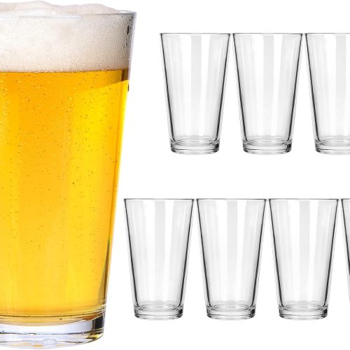 Glass Tumbler Glass Cup Set with Bamboo Lids and Glass Straws