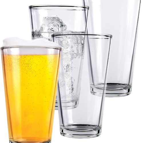 Ribbed Highball and Rocks Glass Glass Cup Set