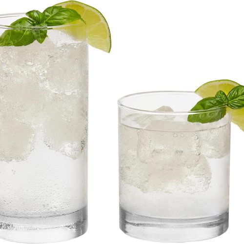 Wheat Beer Glass Glass Cup Set with Curved Round Design