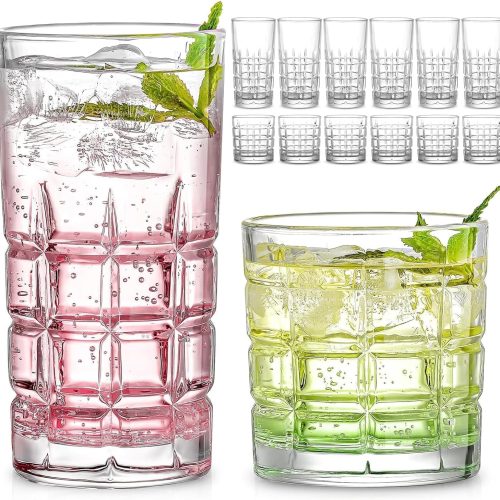 Wheat Beer Glass Glass Cup Set with Crystal Clear Wall