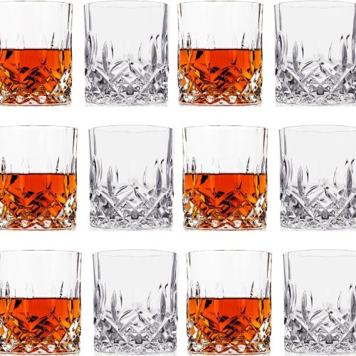 Freezer Safe Pint Glass Glass Cup Set with Tapered Design